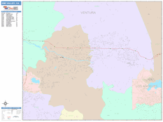 Simi Valley Digital Map Color Cast Style